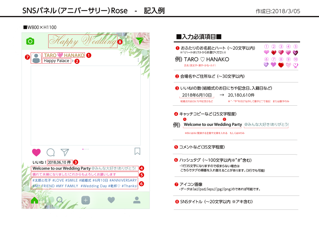 SNSパネル記入例