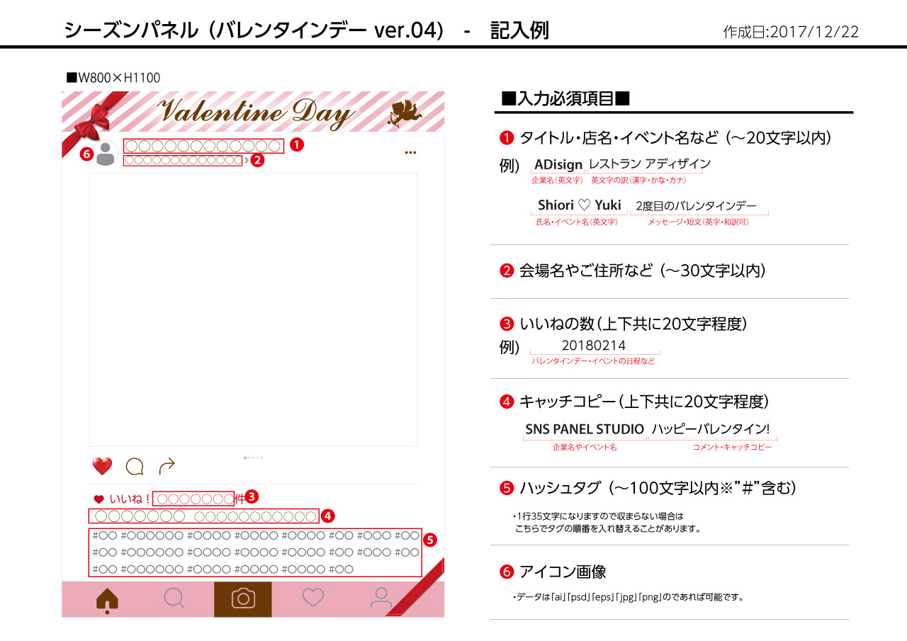 SNSパネル記入例