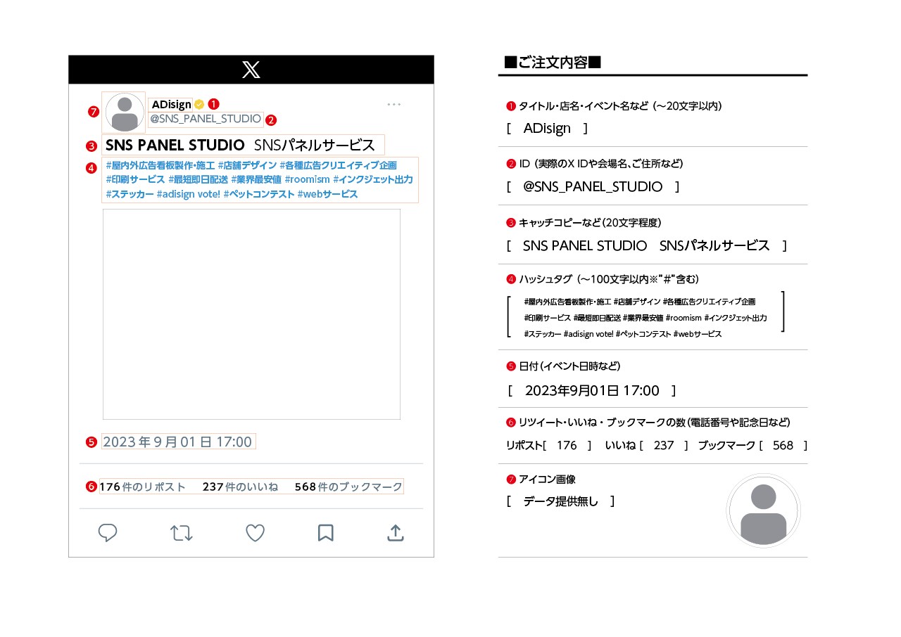 SNSパネル記入例
